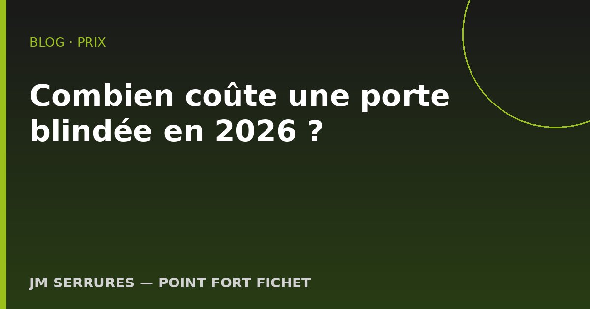 Combien coûte une porte blindée en 2026 ?